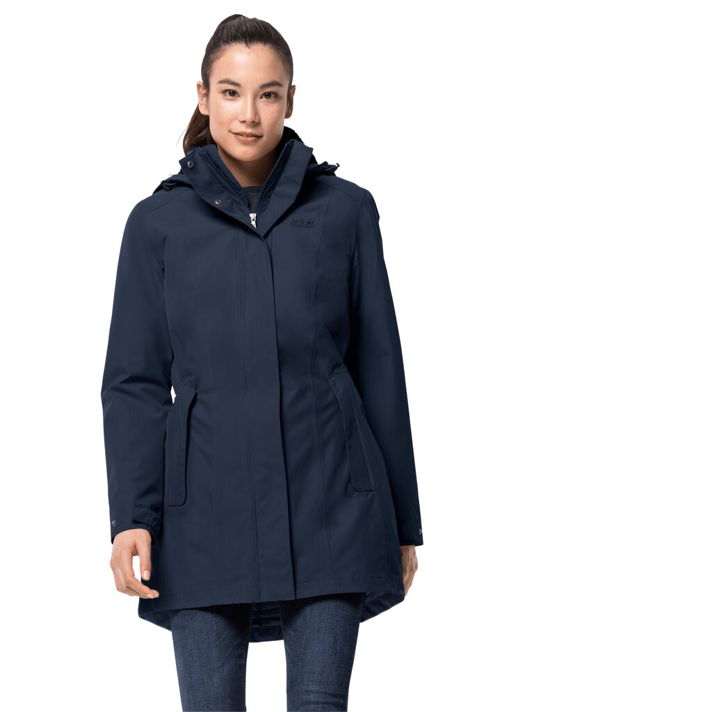 Jack Wolfskin MADISON AVENUE αδιάβροχο μπουφάν γυναικεια μπλε | GR5088749